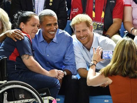 former president obama bidens join prince harry at invictus games abc news