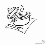 Pentola Minestra Disegnidacolorareonline Bolle Pentole Alimenti Stampare Cucinare Piatto Piatti sketch template
