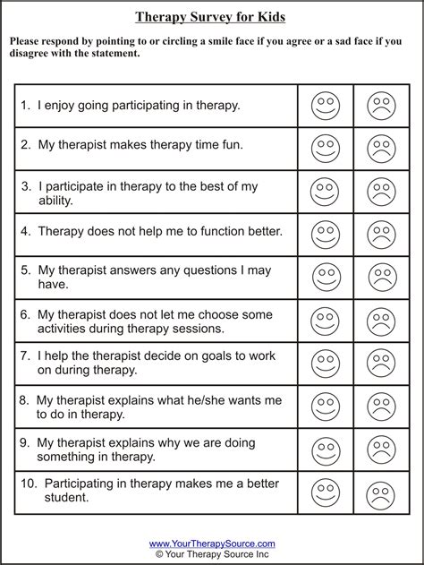 therapy survey  kids  therapy source