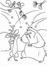 Coloring Pages Open Season Boog Elliot Squirrels Printable Book Color Sezon Some Coloriage Domesticated Journey Bear Wild Getcolorings Info Cartoon sketch template