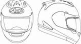 Helmet Drawing Motorcycle Bike Arai Helmets Dirt Draw Drawings Sketch Line Vector Parts Getdrawings Sketches Accessories Tattoo Graphic Car Casques sketch template