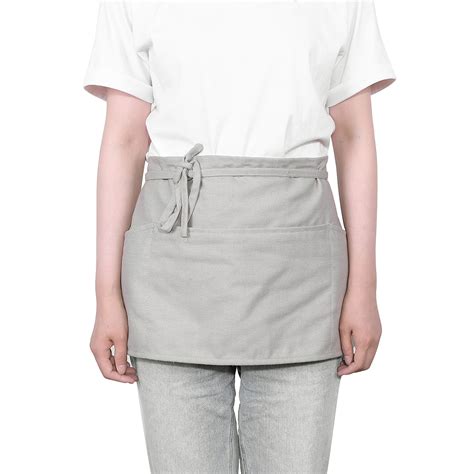 waist apron   pockets waitress server short  apron  menwomenx waiter uniform