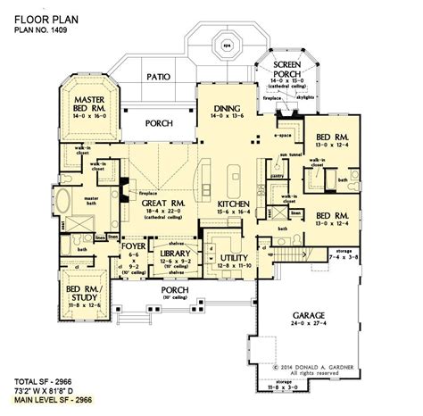 home plan  austin  donald  gardner architects luxury ranch house plans family house