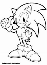 Sonic Draw Characters Hedgehog Drawing Paint Colors Step sketch template