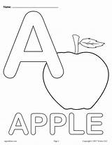 Coloring Pages Alphabet Letter Printable Letters Lowercase Uppercase Sheets Kids Preschool Worksheets Apple Printables Mpmschoolsupplies Toddlers Upper Toddler Preschoolers sketch template