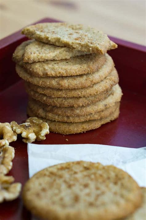 walnut cookies buttery  spiced ketoconnect