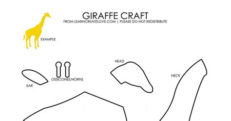 giraffepdf giraffe crafts giraffe forest animals