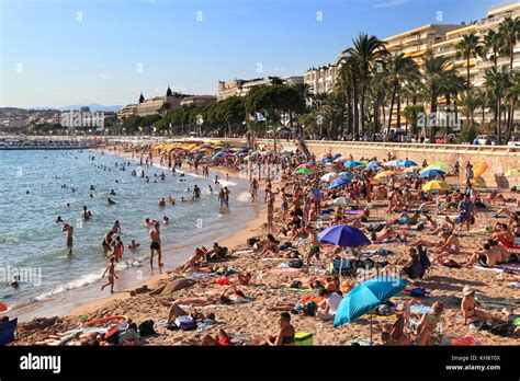 france french riviera cannes public beach stock photo alamy