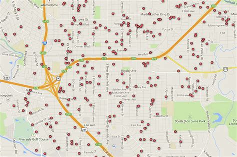 Registered Sex Offender Map Of San Antonio Area Zip Codes Houston