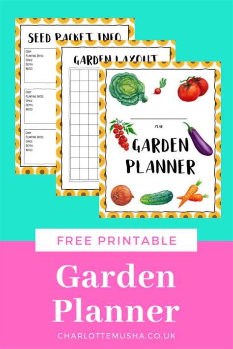 printable vegetable garden planner templates printable