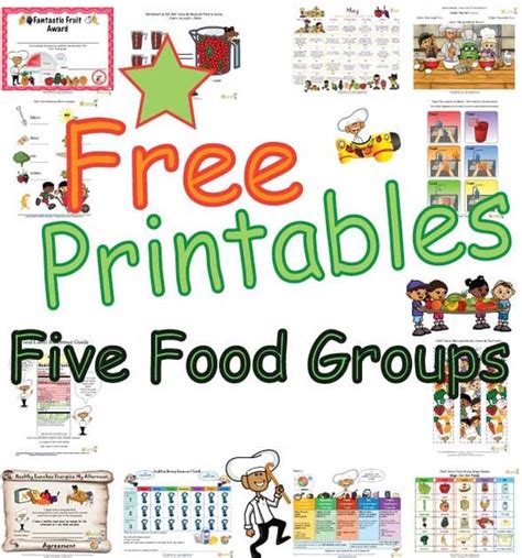 food groups learning  activity sheets