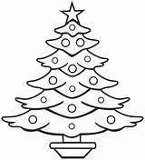 Tree Christmas Drawing Line Simple Outline Coloring Pages Kids Printable Xmas Clipart Sketch Draw Stuff Adults Cliparts Clip Children Santa sketch template