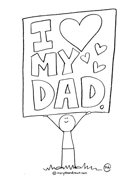 fathers day printable coloring page