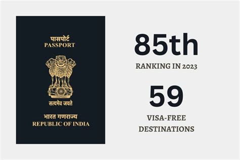 indian passport ranking improved with visa free access to 59 countries