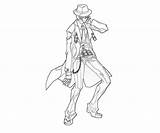 Hazama Calamity Trigger Blazblue Coloring Pages Weapon Another sketch template