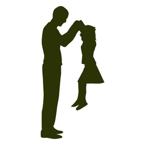 Father Picking Daughter Silhouette Ad Paid Paid Picking