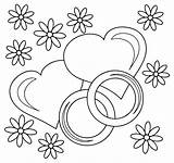 Wedding Coloring Pages Rings Ring Printable Valentine Cake Template Sheet Printablee Templates Valentines Sheets Blank Tier Via sketch template