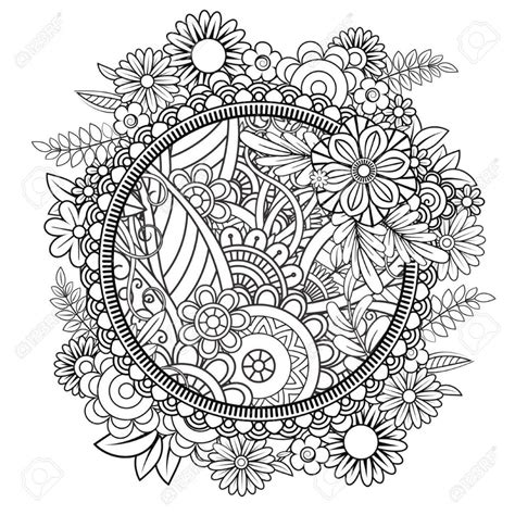 flower coloring pages  adults floral patterns mdl