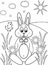 Paashaas Pasen Kleurplaten Kleurplaat Bunny sketch template