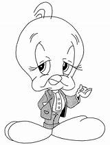 Coloring Pages Tweety Bird Suit Gangster Printable Drawing Popular Titi Coloringhome sketch template