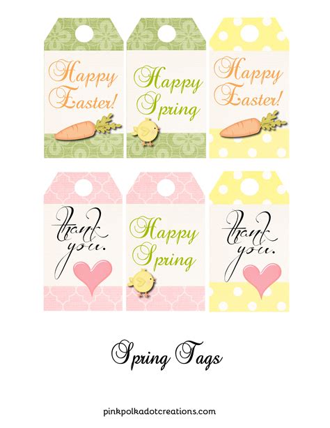 spring painted vases  printable tags pink polka dot creations
