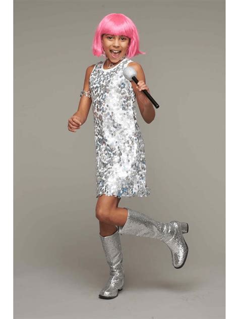 Silver Pop Star Costume For Girls Chasing Fireflies
