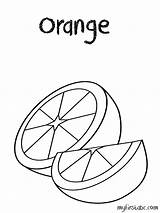 Orange Coloring Sheet Pages Fruit Sheets Color Colouring Drawing Worksheets Printable Preschool Pre Template Fruits Popular Basic Book School Books sketch template