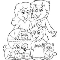 family coloring pages surfnetkids