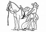 Cowboy Coloring Horse Vaquero Saddles Cliparts Para Colorear Pages Caballo Dibujo Edupics Printable sketch template