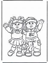 Coloring Boy Girl Pages Kids Cabbage Patch Children Advertisement sketch template