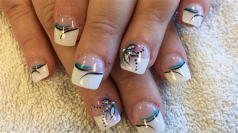 perfectly inspired french tip nail art design  cinema