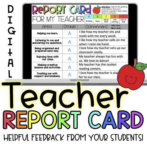 teacher report card  students teaching resources