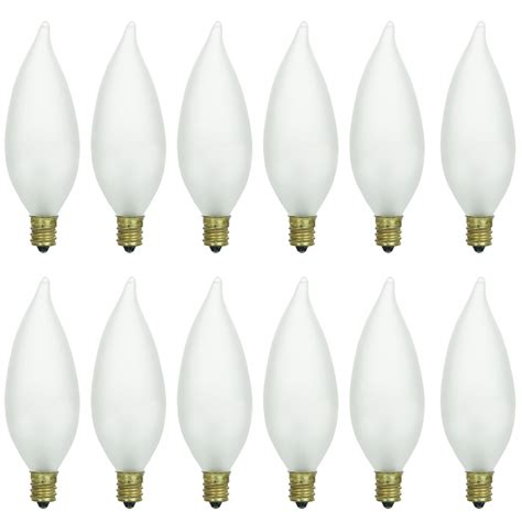 sylvania  candelabra base light bulb  watt incandescent frosted   pack  ebay