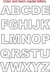 Alphabet Letters Printable Capital Letter Coloring Studyvillage Kids Pages Bubble sketch template