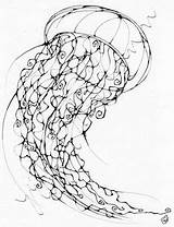 Jellies Jellyfish Designlooter Inkblot sketch template