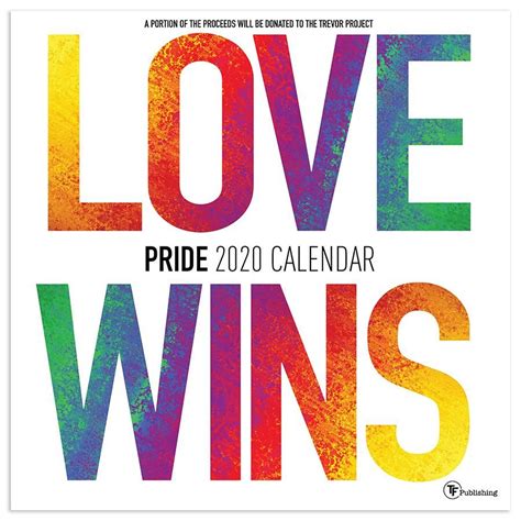 2020 pride wall calendar pride month calendar calendar wall calendar