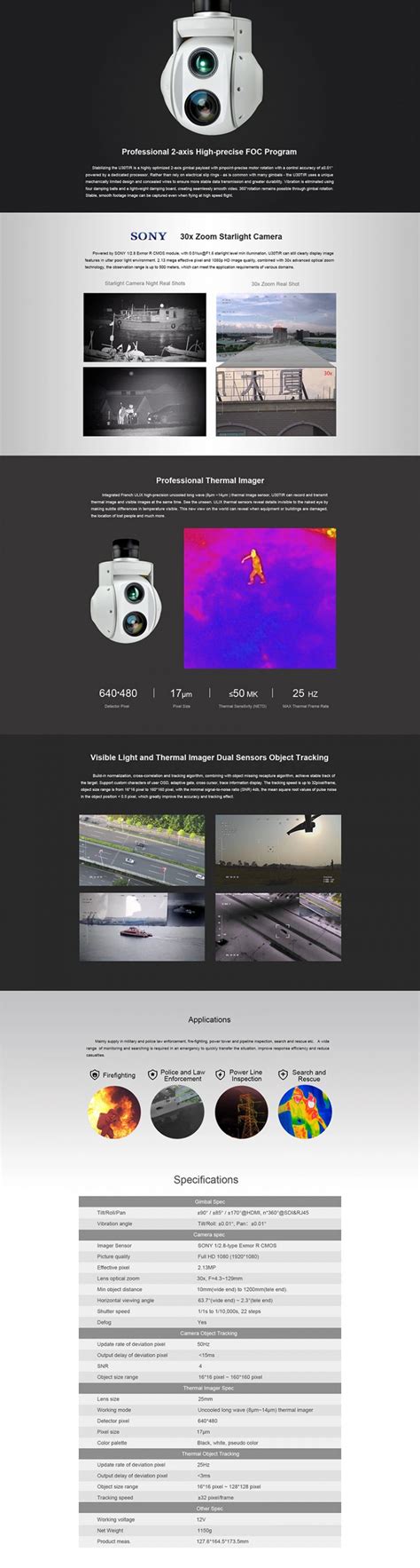 fdc  thermal image drone camera