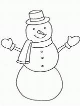 Snowman Coloring Printable Pages Books Cute sketch template