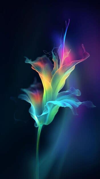 premium photo magic lily flower colorful spectrum   dark