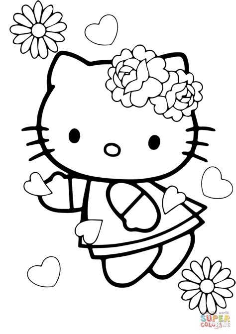 kitty coloring pages valentines day tsn