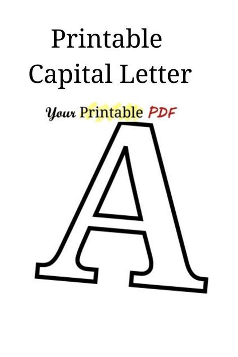 printable capital letter   printable  printable abc letters