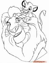 Simba Lion Coloring King Mufasa Pages Disney Drawing Printable Book Disneyclips Nala Template Sheets Drawings Sarabi Rafiki Choose Board Getdrawings sketch template