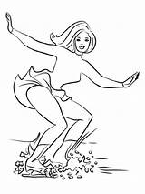 Skater Figure Coloring Pages Printable Kids sketch template