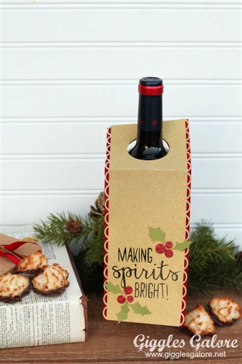 Diy Christmas Wine Bottle T Tags Giggles Galore