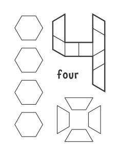 series  printable pattern block mats featuring numbers pattern