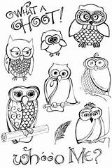Choose Board Impression Hoot Obsession Clear Owl sketch template