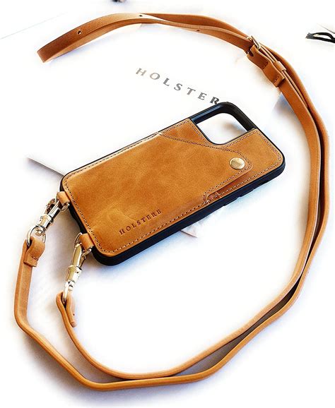 amazoncom genuine leather iphone case crossbody cell phone purse cross body lanyard  iphone