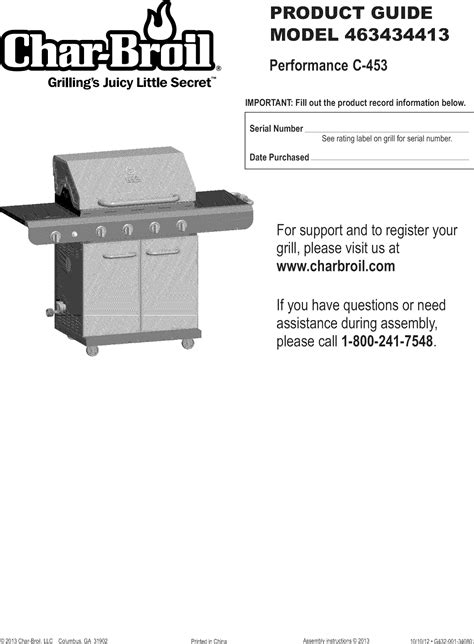 char broil   user manual gas grill manuals  guides