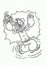 Popeye Sailor Espinafre Seemann Marinheiro Forces Spinat Isst Prenant Comendo Colorier Hellokids Figuren sketch template