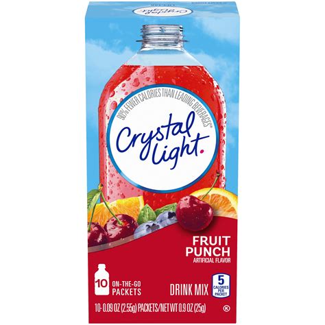 crystal light fruit punch artificially flavored powdered drink mix  ct    packets